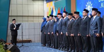 PP Muhammadiyah Dorong UMSU Jadi Mercusuar Peradaban Saat Rektor Melantik Puluhan Pejabat