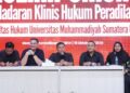 Perkuat Kompetensi Mahasiswa FH UMSU Lakukan Pendadaran Klinis Hukum dan Peradilan Semu